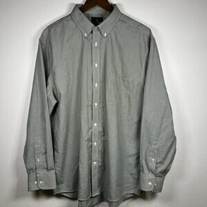 Stafford Coolmax Mens Tailored Houndstooth Button-down Dress Shirt